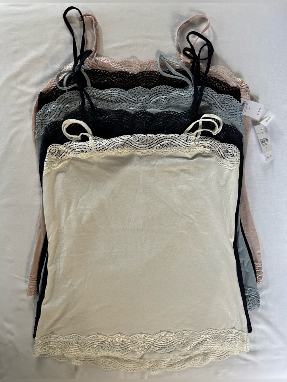 Ann Taylor Cami Bundle NWT/EUC, Lace Trim - various colors - M / L